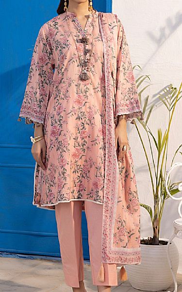 Lsm Tea Pink Lawn Suit | Pakistani Lawn Dress in USA- Image 1