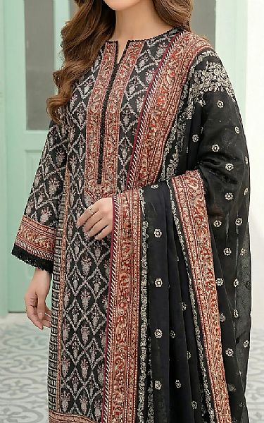 Lsm Black/Off White Lawn Suit | Pakistani Lawn Dress in USA- Image 2