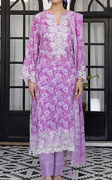 Lsm Lavender Lawn Suit | Pakistani Lawn Dress in USA- Image 1