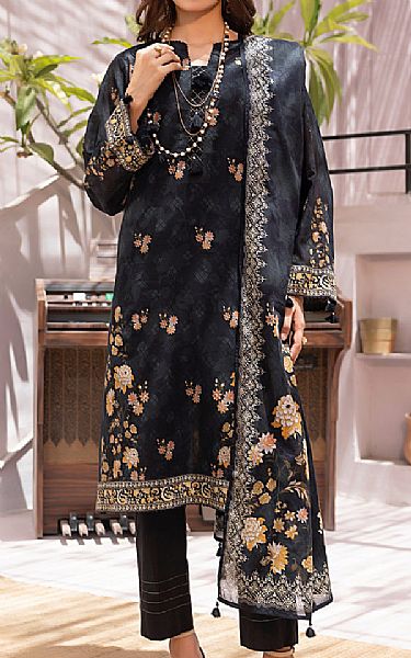 Lsm Black Lawn Suit | Pakistani Lawn Dress in USA- Image 1