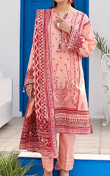Lsm Rose Pink Lawn Suit | Pakistani Lawn Dress in USA- Image 1