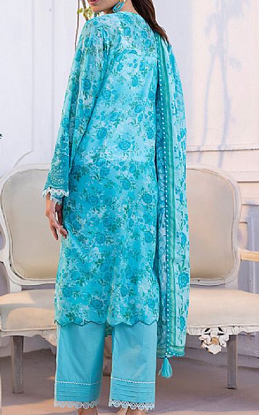 Lsm Turquoise Lawn Suit | Pakistani Lawn Dress in USA- Image 2