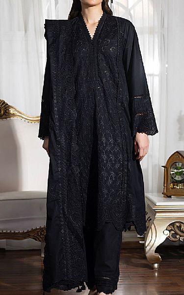 Lsm Black Lawn Suit | Pakistani Lawn Dress in USA- Image 1