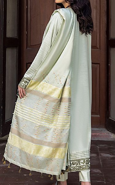 Lsm Mine Green Slub Suit | Pakistani Winter Dresses- Image 2