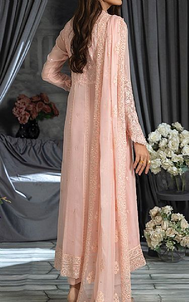 Lsm Pink Chiffon Suit | Pakistani Embroidered Chiffon Dresses USA- Image 2