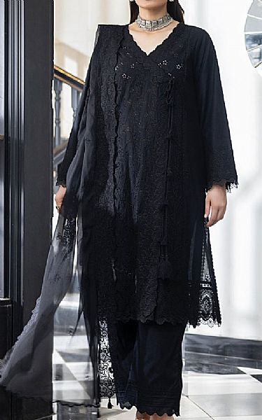 Lsm Black Lawn Suit | Pakistani Lawn Dress in USA- Image 1