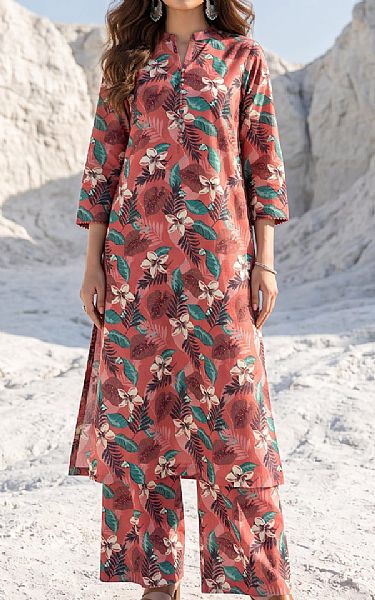 Lsm Coral Lawn Suit (2 pcs) | Pakistani Lawn Dress in USA- Image 1