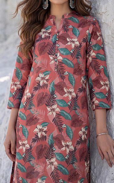 Lsm Coral Lawn Suit (2 pcs) | Pakistani Lawn Dress in USA- Image 2