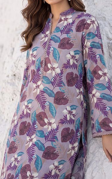 Lsm Dusty Grey Lawn Suit (2 pcs) | Pakistani Lawn Dress in USA- Image 2