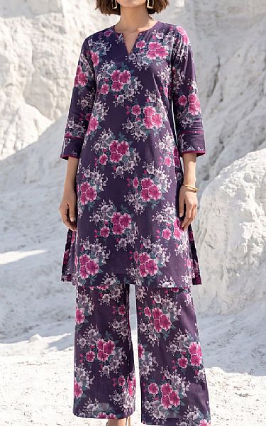 Lsm Dusty Purple Lawn Suit (2 pcs) | Pakistani Lawn Dress in USA- Image 1