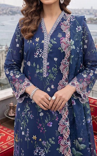 Lsm Blue Zodiac Lawn Suit | Pakistani Lawn Dress in USA- Image 2