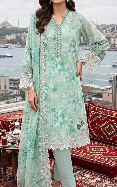 Lsm Summer Green Lawn Suit | Pakistani Lawn Dress in USA- Image 1