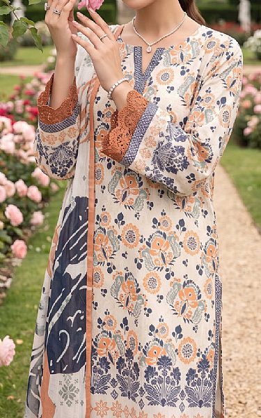 Lsm Off White Lawn Suit | Pakistani Lawn Dress in USA- Image 2