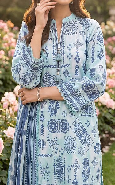 Lsm Pale Aqua Lawn Suit | Pakistani Lawn Dress in USA- Image 2