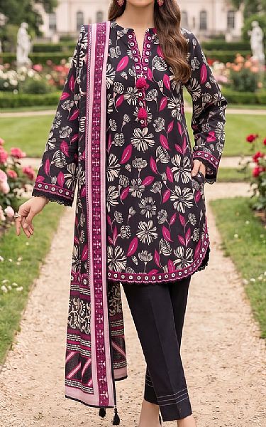 Lsm Black Lawn Suit | Pakistani Lawn Dress in USA- Image 1