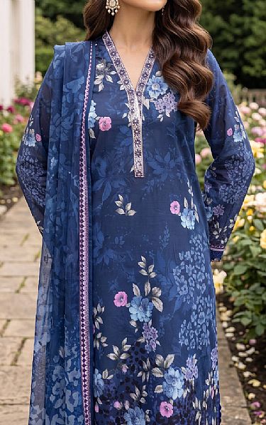 Lsm Blue Lawn Suit | Pakistani Lawn Dress in USA- Image 2