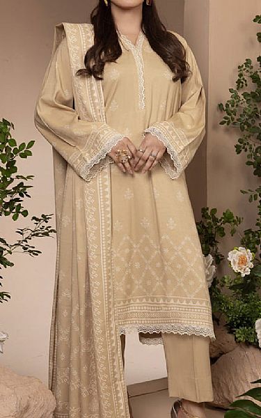 Lsm Beige Marina Suit | Pakistani Winter Dresses in USA- Image 1