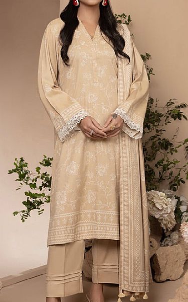 Lsm Beige Marina Suit | Pakistani Winter Dresses in USA- Image 1