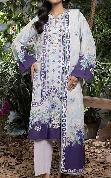 Lsm Off White Karandi Suit | Pakistani Winter Dresses in USA- Image 1