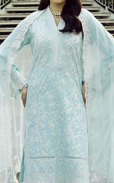Lsm Pale Blue Lawn Suit | Pakistani Lawn Dress in USA- Image 2