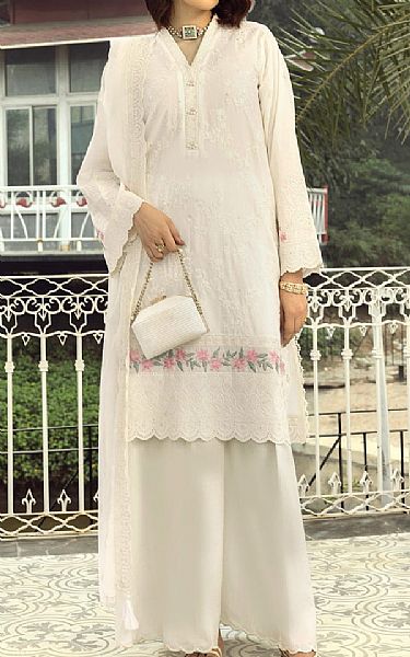 Lsm Off White Lawn Suit | Pakistani Lawn Dress in USA- Image 1