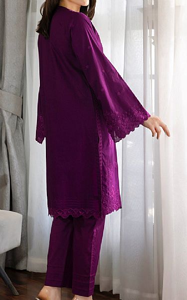 Lsm Egg Plant Lawn Suit (2 pcs) | Pakistani Lawn Dress in USA- Image 2