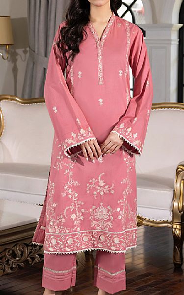 Lsm Sea Pink Lawn Suit (2 pcs) | Pakistani Lawn Dress in USA- Image 1