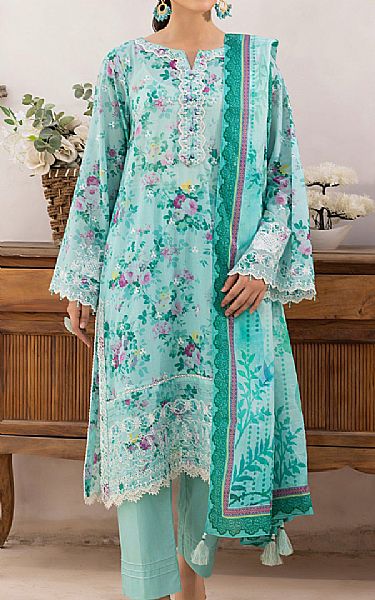 Lsm Light Sea Green Lawn Suit | Pakistani Lawn Dress in USA- Image 1