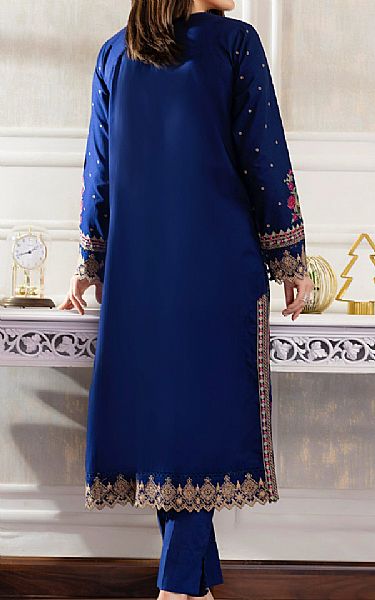 Lsm Royal Blue Lawn Suit (2 pcs) | Pakistani Lawn Dress in USA- Image 2