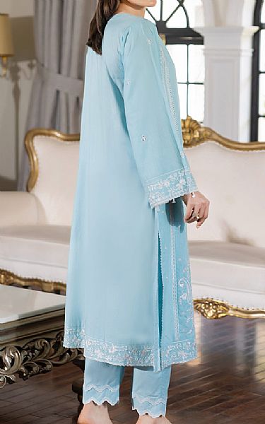Lsm Sky Blue Lawn Suit (2 pcs) | Pakistani Lawn Dress in USA- Image 2
