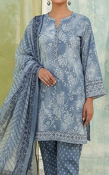 Lsm Slate Grey Lawn Suit | Pakistani Lawn Dress in USA- Image 2