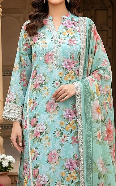 Lsm Pearl Aqua Lawn Suit | Pakistani Lawn Dress in USA- Image 2