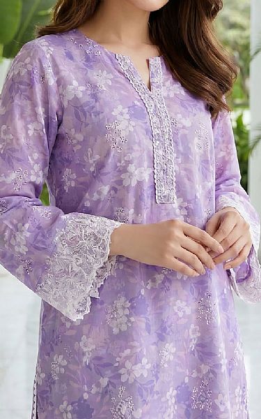 Lsm Lavender Lawn Suit (2 pcs) | Pakistani Lawn Dress in USA- Image 2