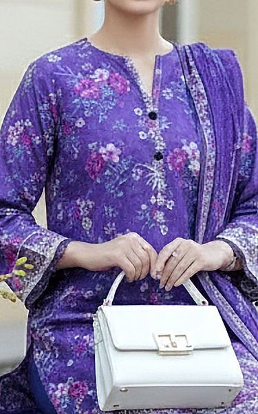 Lsm Purple Lawn Suit | Pakistani Lawn Dress in USA- Image 2
