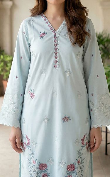 Lsm Sky Blue Lawn Suit (2 pcs) | Pakistani Lawn Dress in USA- Image 2