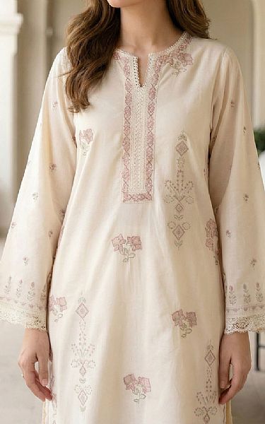 Lsm Ivory Lawn Suit (2 pcs) | Pakistani Lawn Dress in USA- Image 2