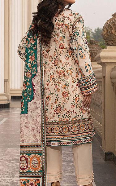 Lsm Beige Lawn Suit | Pakistani Lawn Dress in USA- Image 2
