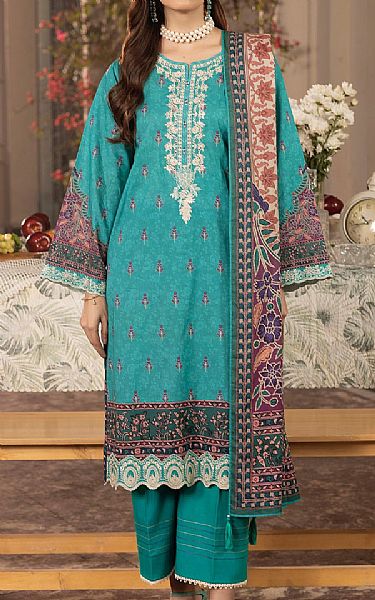 Lsm Sea Green Lawn Suit | Pakistani Lawn Dress in USA- Image 1