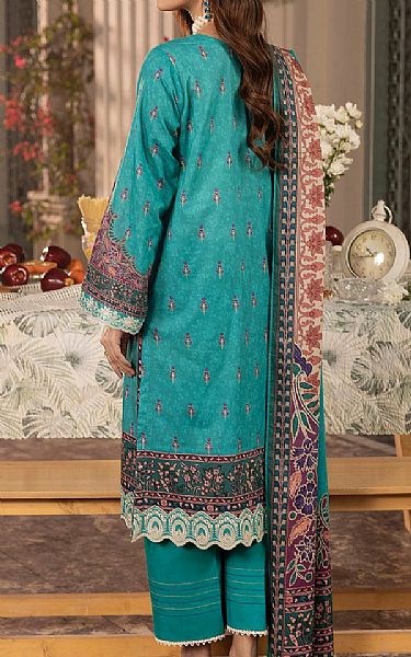 Lsm Sea Green Lawn Suit | Pakistani Lawn Dress in USA- Image 2