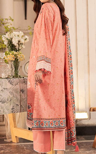 Lsm Coral Pink Lawn Suit | Pakistani Lawn Dress in USA- Image 2