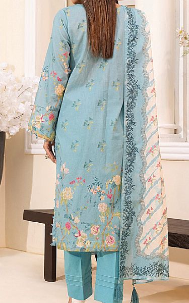 Lsm Sky Blue Lawn Suit | Pakistani Lawn Dress in USA- Image 2