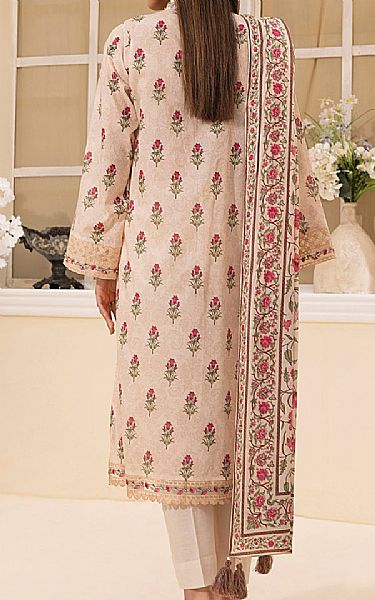 Lsm Beige Lawn Suit | Pakistani Lawn Dress in USA- Image 2