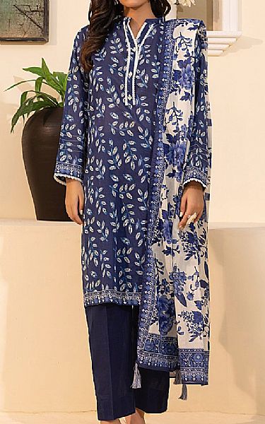 Lsm Navy Blue Lawn Suit | Pakistani Lawn Dress in USA- Image 1