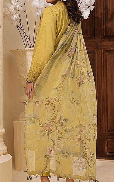 Lsm Satin Sheen Gold Lawn Suit | Pakistani Lawn Dress in USA- Image 2