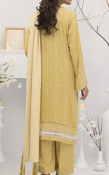 Lsm Harvest Gold Pashmina Suit | Pakistani Winter Dresses- Image 2