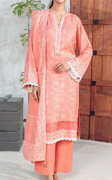Lsm Coral Pashmina Suit | Pakistani Winter Dresses in USA- Image 1
