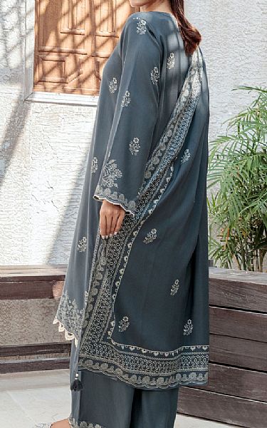 Lsm Slate Grey Pashmina Suit | Pakistani Winter Dresses in USA- Image 2