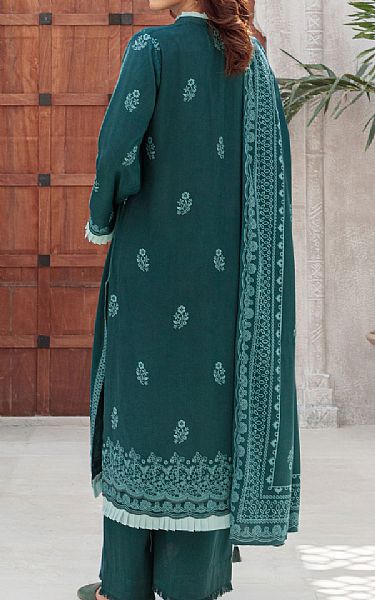 Lsm Deep Sea Green Pashmina Suit | Pakistani Winter Dresses in USA- Image 2