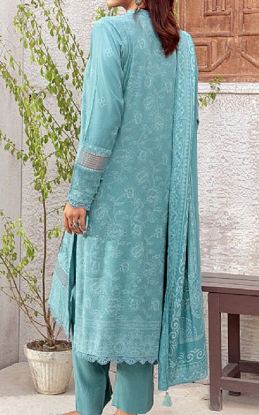 Lsm Pale Teal Pashmina Suit | Pakistani Winter Dresses in USA- Image 2
