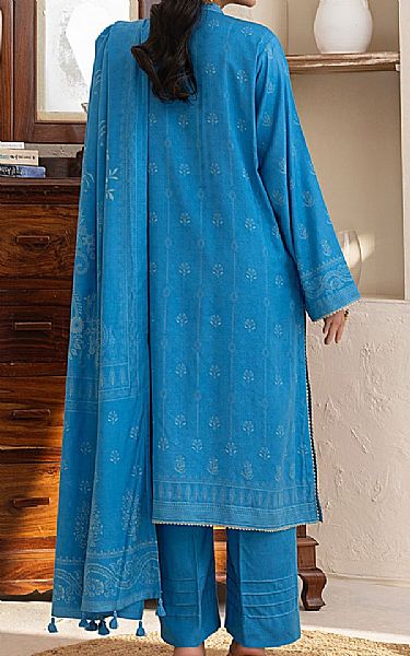 Lsm French Blue Pashmina Suit | Pakistani Winter Dresses in USA- Image 2